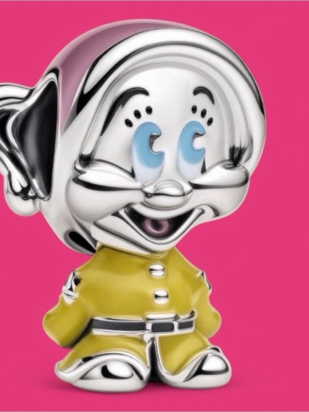 Silver & Yellow Cartoon charm